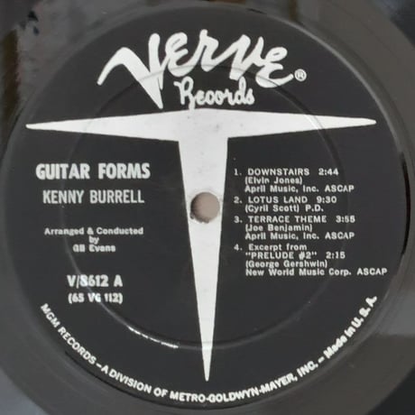 KENNY BURRELL - Guitar Forms (VERVE V/8612)