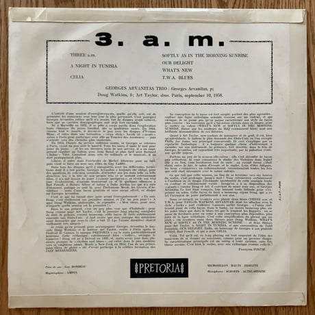 GEORGES ARVANITAS - 3.a.m. (PRETORIA 30J.3000)