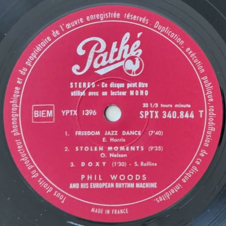 PHIL WOODS - Alive And Well In Paris (PATHE EMI SPTX340844)