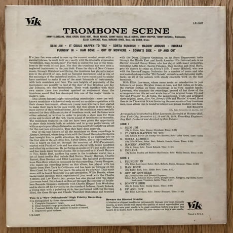 JIMMY CLEVELAND, URBIE GREEN, EDDIE BERT, etc. - Trombone Scene (VIK LX-1087)