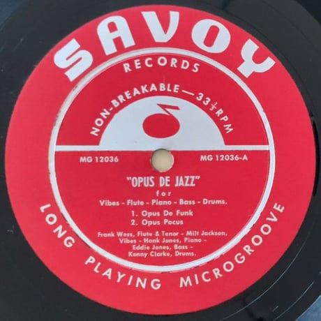 FRANK WESS, MILT JACKSON - Opus de Jazz (SAVOY MG12036)
