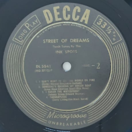 THE INK SPOTS - Street of Dreams (DECCA DL5541)