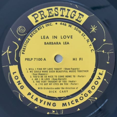 BARBARA LEA - Lea / In Love (PRESTIGE PRLP7100)