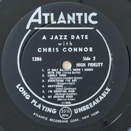 CHRIS CONNOR - A Jazz Date (ATLANTIC 1286)