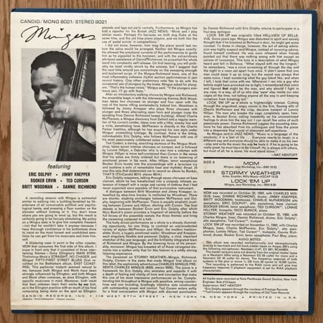 CHARLES MINGUS - Mingus (CANDID CJM8021)