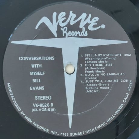 BILL EVANS - Conversations with Myself (VERVE V6-8526)