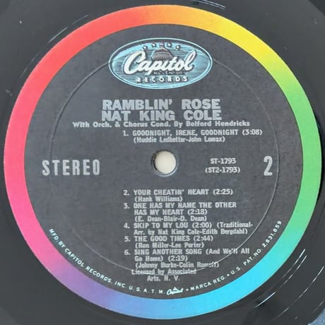 NAT KING COLE - Ramblin' Rose (CAPITOL ST-1793)