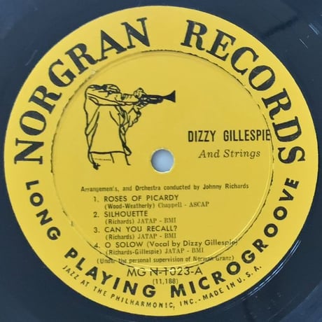 DIZZY GILLESPIE - Dizzy and Strings (NORGRAN MGN-1023)