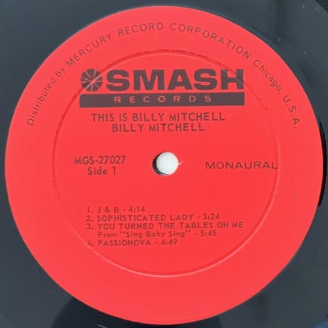 BILLY MITCHELL - This is Billy Mitchell (SMASH MGS27027)