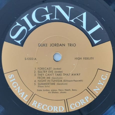 DUKE JORDAN - Trio / Quintet (SIGNAL S1202)