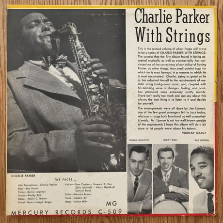 CHARLIE PARKER - with Strings (MERCURY MGC-109)