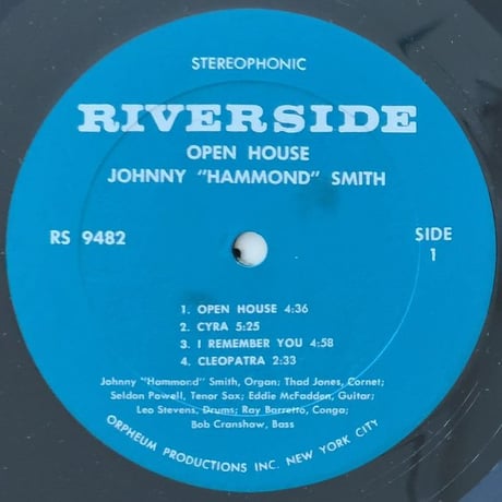 JOHNNY "HAMMOND" SMITH - Open House! (RIVERSIDE RS9482)
