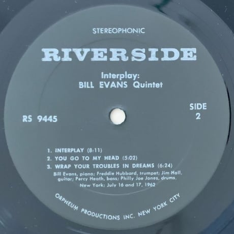 BILL EVANS - Interplay (RIVERSIDE RS9445) Orpheum