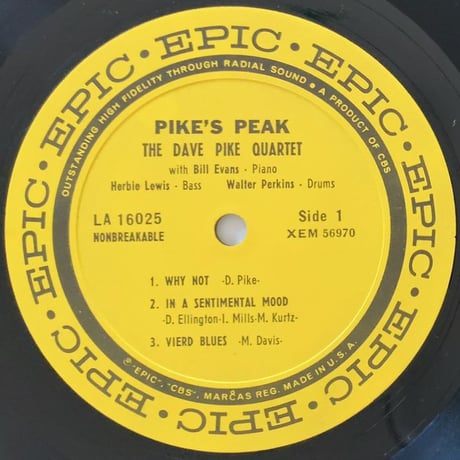 DAVE PIKE - Pike's Peak (EPIC LA16025)