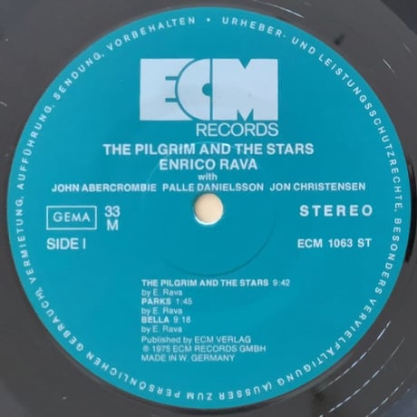 ENRICO RAVA - The Pilgrim and The Stars (ECM 1063)