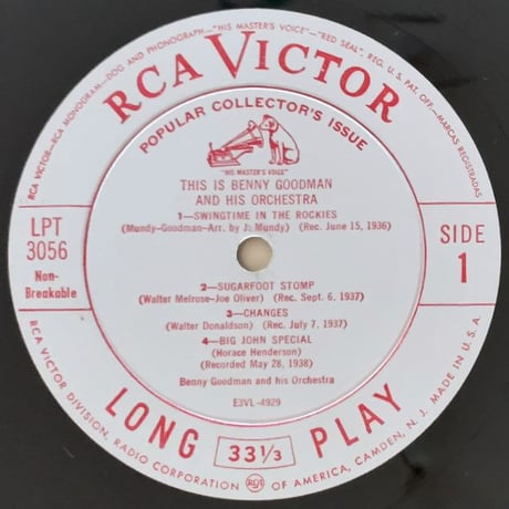 BENNY GOODMAN - This is Benny Goodman and His Orchestra (RCA VICTOR LPT3056)