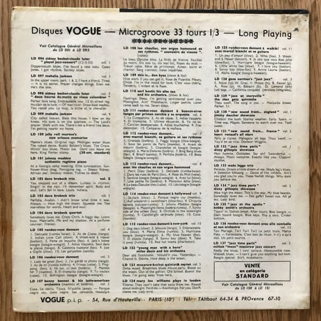 BUCK CLAYTON / GENE SEDRIC - Buck Clayton Quintet (VOGUE L.D.157)