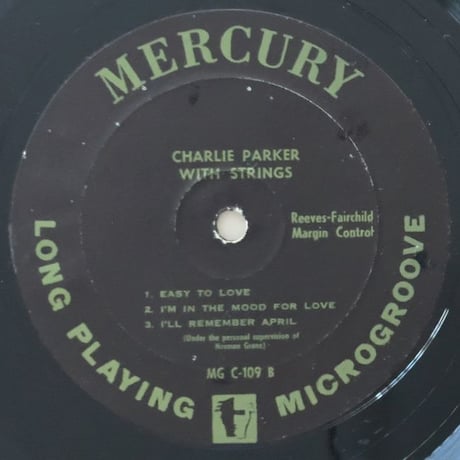 CHARLIE PARKER - with Strings (MERCURY MGC-109)