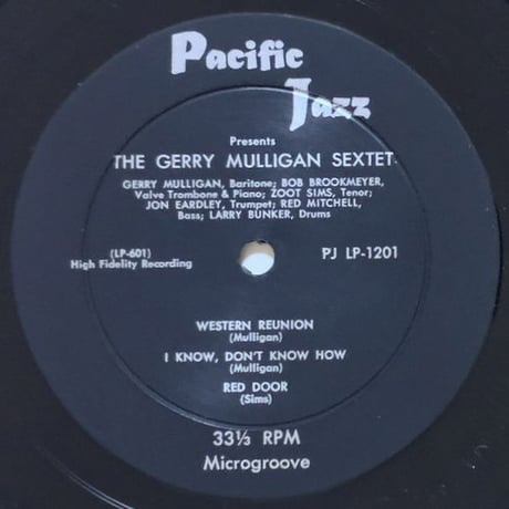 GERRY MULLIGAN - California Concerts (PACIFIC JAZZ PJLP-1201)