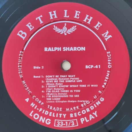RALPH SHARON - Ralph Sharon (BETHLEHEM BCP-41)