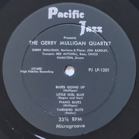 GERRY MULLIGAN - California Concerts (PACIFIC JAZZ PJLP-1201)