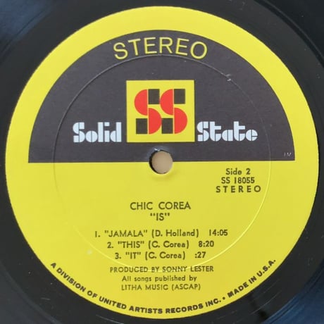 CHICK COREA - "is" (SOLID STATE SS18055)