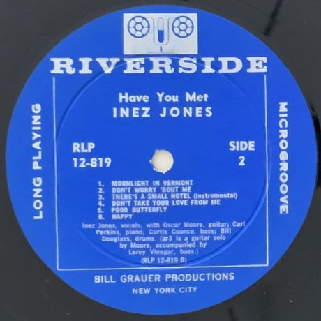 INEZ JONES feat. OSCAR MOORE - Have You Met Inez Jones (RIVERSIDE RLP12-819)