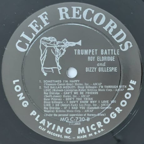 ROY ELDRIDGE & DIZZY GILLESPIE - Trumpet Battle (CLEF MGC-730)