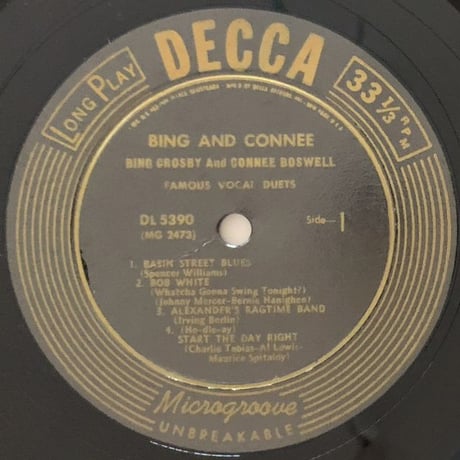 BING CROSBY & CONNIE BOSWELL - Bing and Connee (DECCA DL5390)