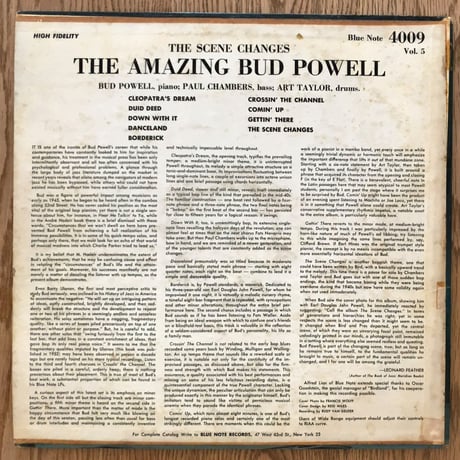 BUD POWELL - The Scene Changes (BLUE NOTE BLP4009)
