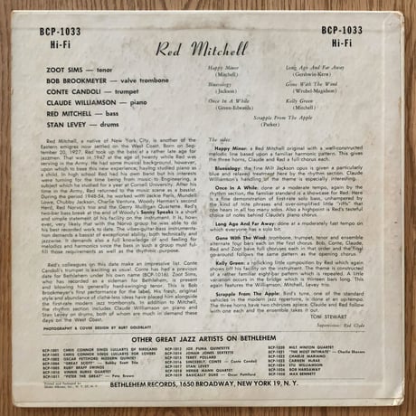 RED MITCHELL - Happy Minors (BETHLEHEM BCP1033)