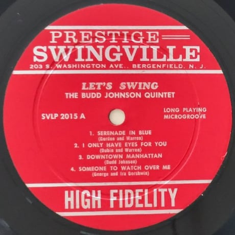 BUDD JOHNSON - Let's Swing! (SWINGVILLE SVLP2015)