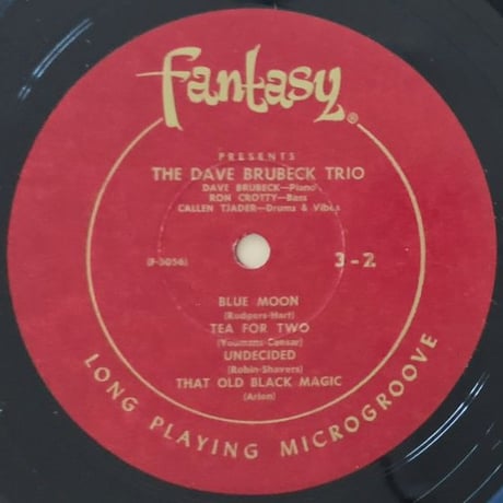DAVE BRUBECK - The Dave Brubeck Trio (FANTASY  3-2)