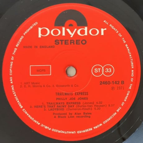 PHILLY JOE JONES - Trailways Express (POLYDOR 2460-142)