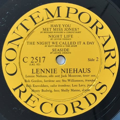 LENNIE NIEHAUS - Vol.2 : The Octet (CONTEMPORARY C2517)