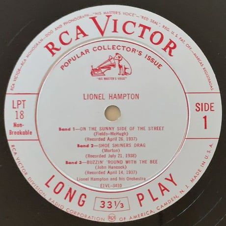 LIONEL HAMPTON - a Treasury of Immortal Performances (RCA VICTOR LPT18)