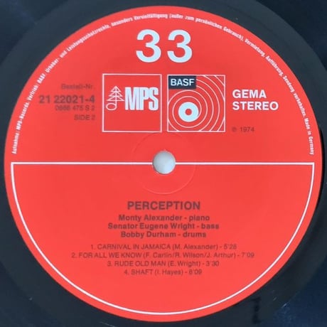 MONTY ALEXANDER - Perception (MPS 21 22021-4)