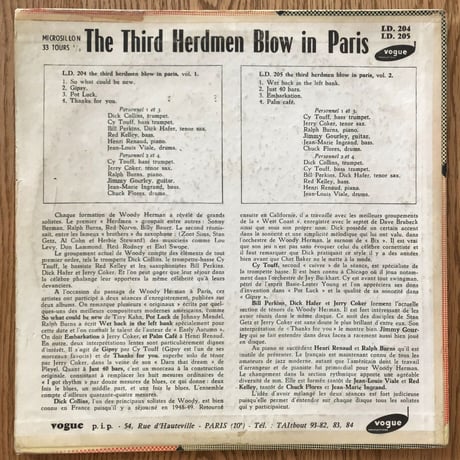 CY TOUFF, BILL PERKINS, ENRI RENAUD - The Third Herdmen Blow in Paris Vol.2 (VOGUE LD.205)