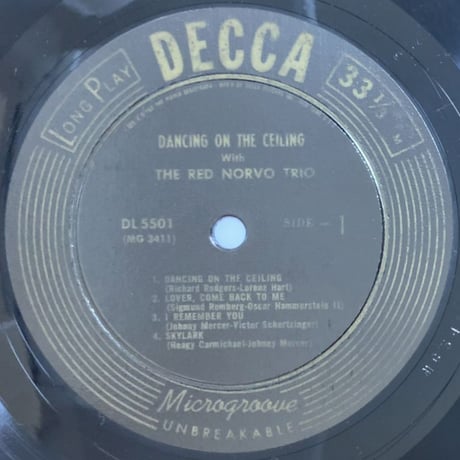RED NORVO - Dancing on The Ceiling (DECCA DL5501)