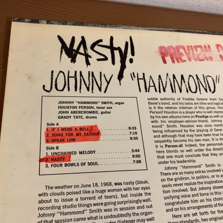 JOHNNY "HAMMOND" SMITH - Nasty (PRESTIGE PRST7588)