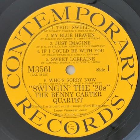 BENNY CARTER - Swingin' The '20s (CONTEMPORARY M3561)
