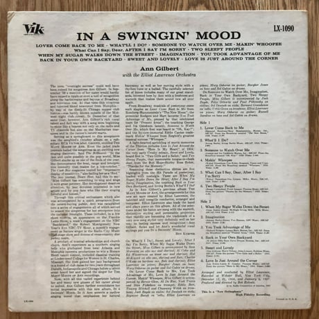 ANN GILBERT - in a Swingin' Mood (VIK LX-1090)