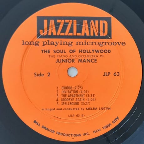 JUNIOR MANCE - The Soul of Hollywood (JAZZLAND JLP63)