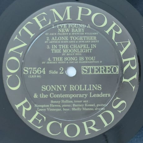 SONNY ROLLINS and The Contemporary Leaders (CONTEMPORARY S7564)