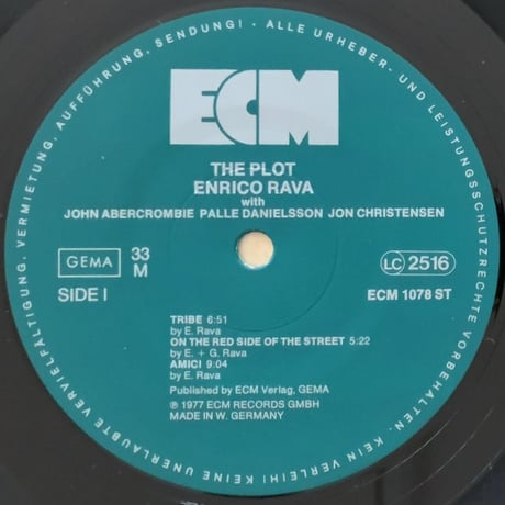 ENRICO RAVA - The Plot (ECM ECM1078)