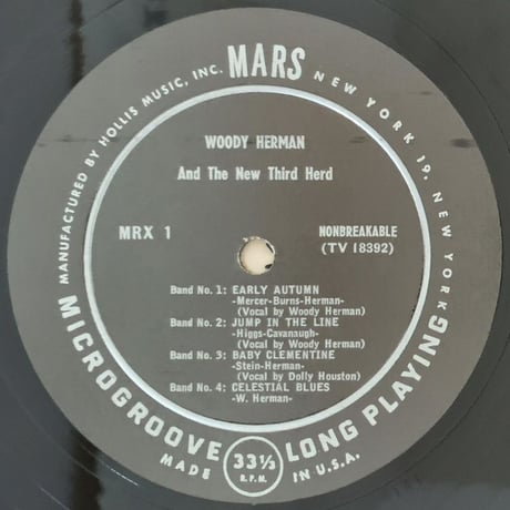 WOODY HERMAN - and The New Third Herd (MARS MRX1)
