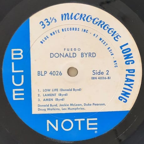DONALD BYRD - Fuego (BLUE NOTE BLP4026) Mono