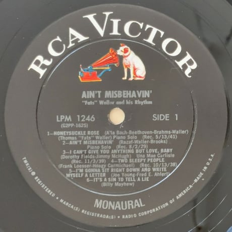 FATS WALLER - Ain't Misbehavin' (RCA VICTOR LPM-1246)