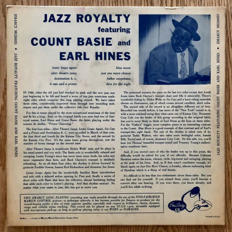 COUNT BASIE & EARL HINES - Jazz Royalty (EMARCY MG26023)