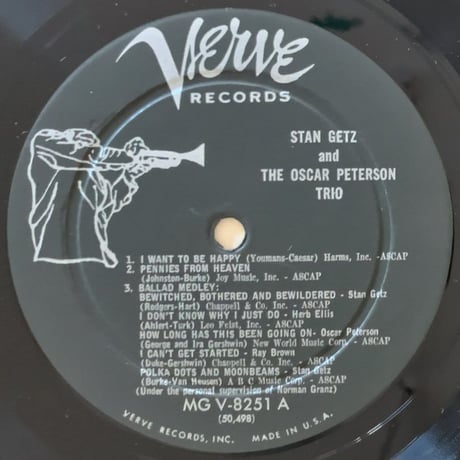 STAN GETZ - and The Oscar Peterson Trio (VERVE MGV-8251)